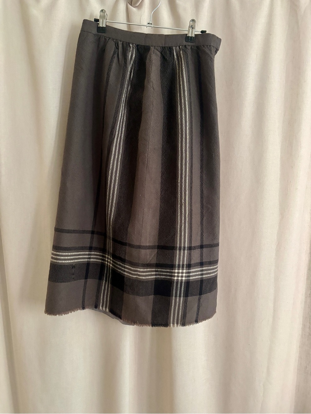 Vintage Madawaska Weavers Hand-Woven Wool Plaid Skirt — Fits Size 2
